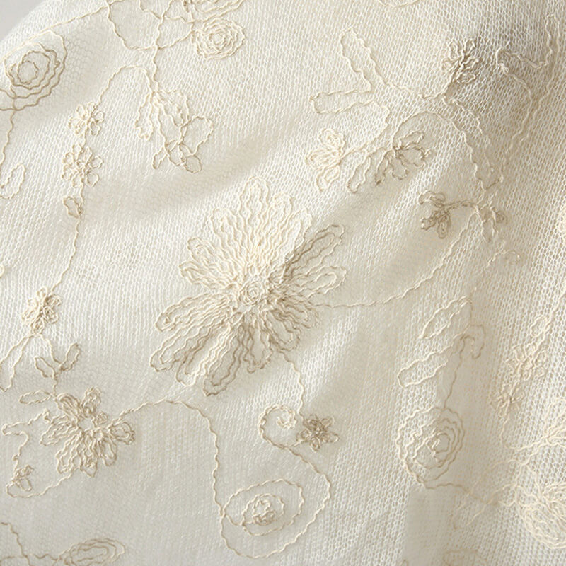 Embroidered Fabric Polyester for Women's Wear Wholesale Supplier 4